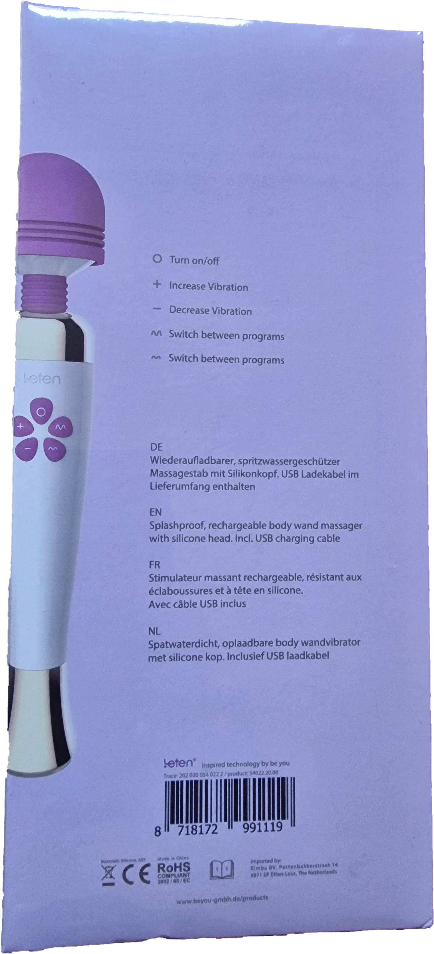Be You Victoria Rechargeable Body Wand Massager